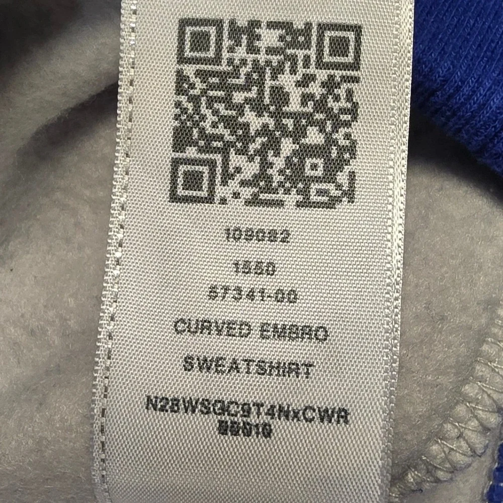 Y2K True Religion Men's Blue White Colorblock Oversized Sweatshirt Size XXL